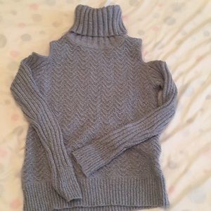 Cute off shoulder turtleneck